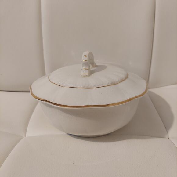 Antique 1800s Admiral VP Co V.P.C.O. 5" Lidded Ironstone Serving Bowl - Picture 4 of 10